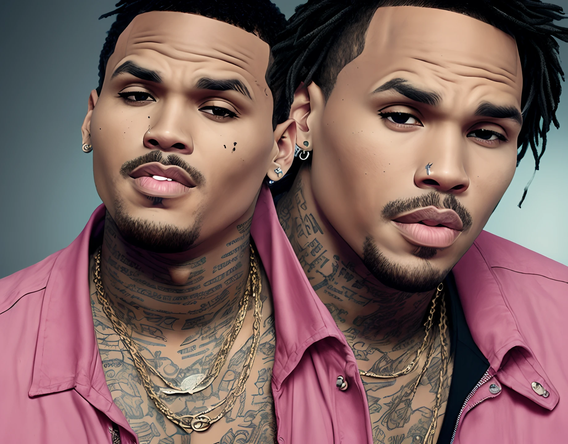 Chris brown no lugar escuro com luzes sombrios