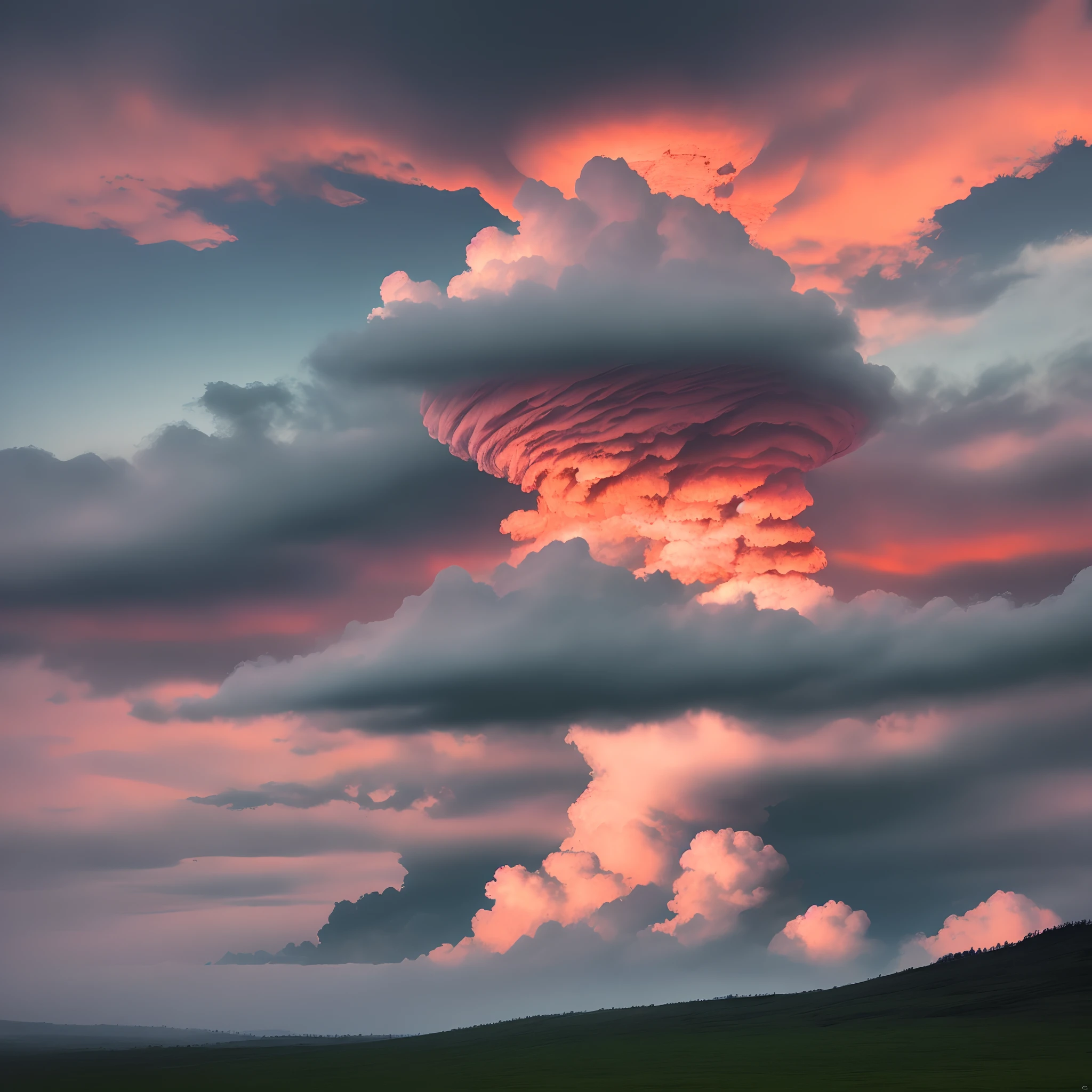 red clouds