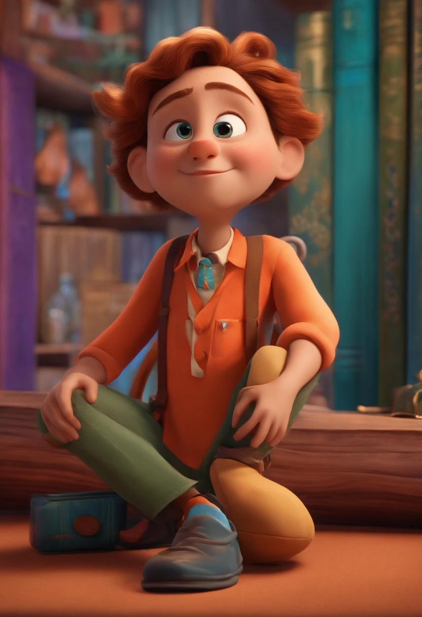 A Dream Architect Inspired by Pixar Animation, de perto. The character takes center stage with captivating facial expressions, oferecendo um toque de irrealidade