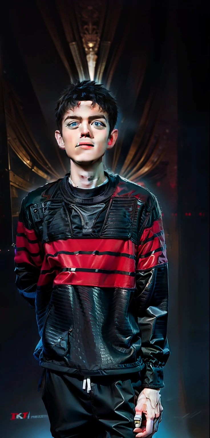 Boy with future background realistic face 8k alter