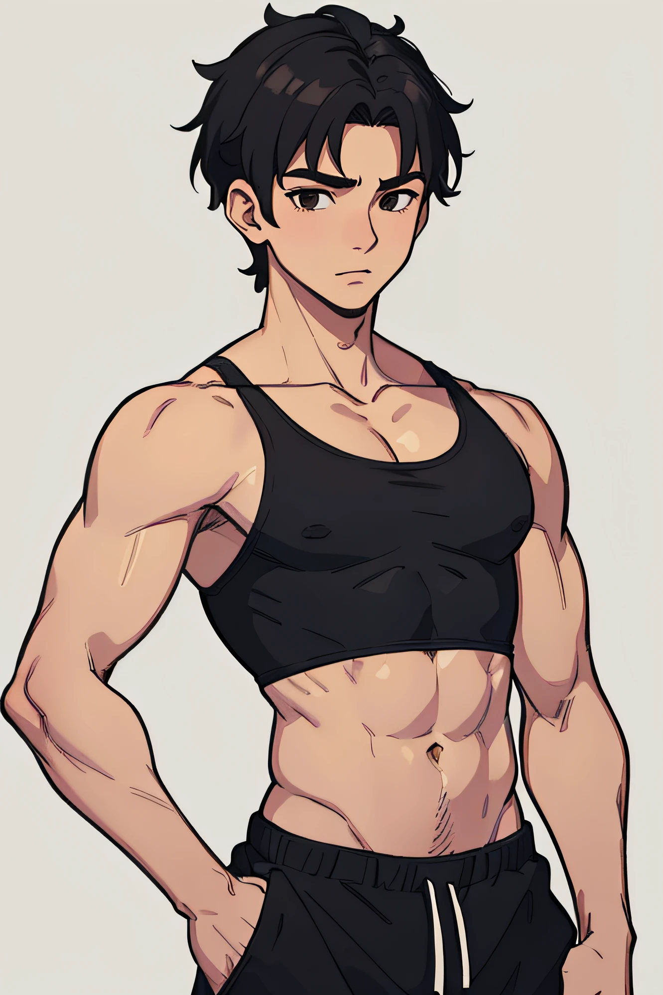 (best quality,masterpiece:1.2),1man,r,black hair,brown eyes,Perfect physique,Perfect proportions,no background,close-up face.