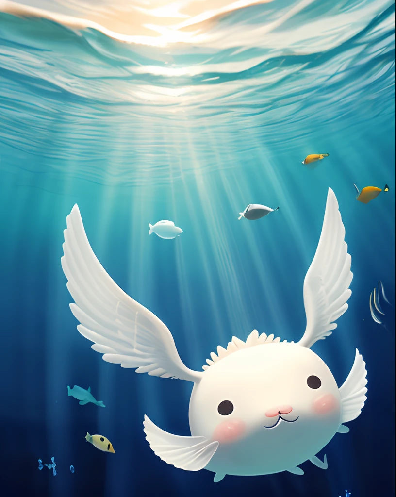 Sea angel,cute animal,under ocean