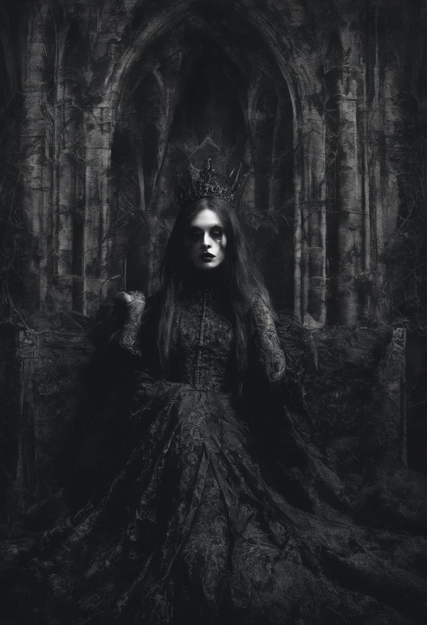 (Une belle fille qui a été profondément blessée:1.4)、Profonde tristesse、obsession、La haine qui ne peut pas être aimée、larmes noires、Des gros mots que vous ne pouvez pas cracher、Dégoût de soi intense、portant une cagoule noire、plein corps Esbienne、masutepiece、Représentation détaillée、Profondeur de sujet profonde、