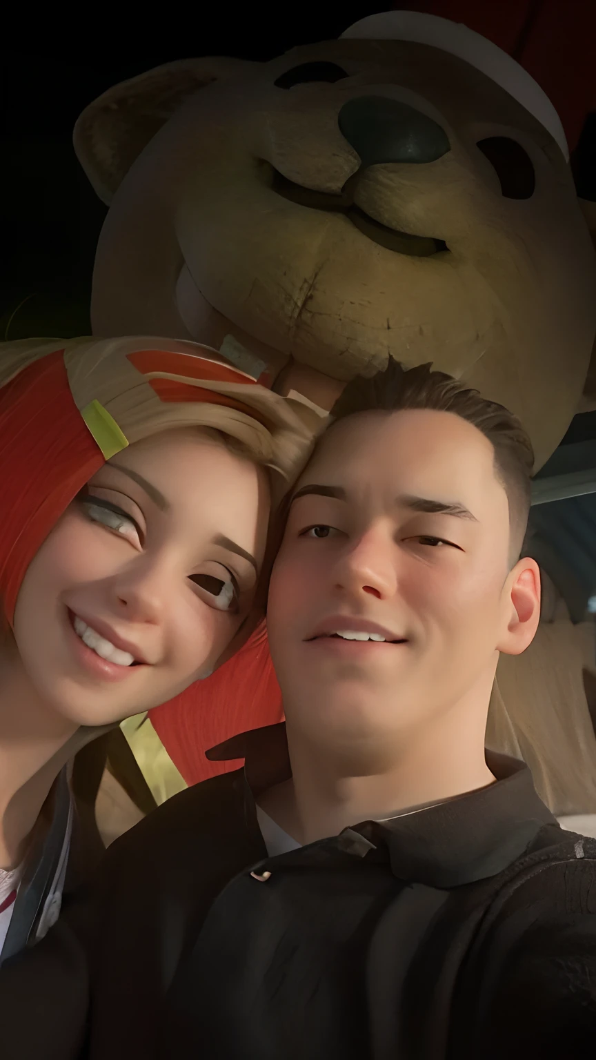 Couple taking selfie