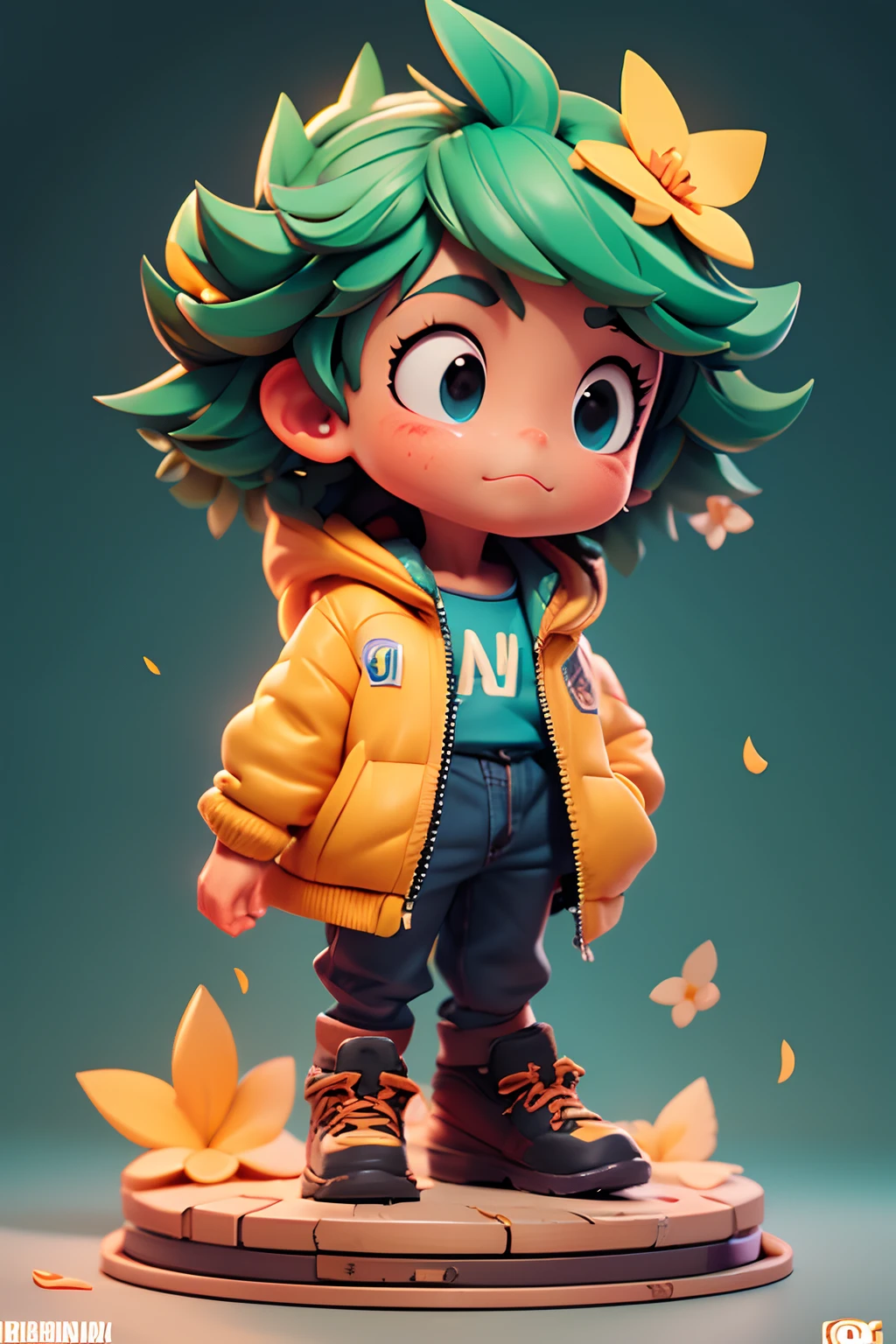 Rua da cidade, Super bonito Izuku Midoriya imagem 3D de corpo inteiro, 1pc, bons olhos olhando, olhos grandes, fofo, Feliz, c4d, pop matt caixa cega, luz de rua brilhante, Brinquedos, solid color backdrop, Chibi, fluorescent translucency, corpo luminoso, kawaii, boneca, reference table, Caixa cega pop mart, Pixar, detalhes complexos, 3D rendering, batedeira, Renderizador OC, fol body reference sheet, babar, Detalhes altos, 8k, studio lighting, Loli, pequeno, barnet, Chibi, Caracteres SD: 23, Magical Space Warehouse Background, Closed hands, punho, Closed hands