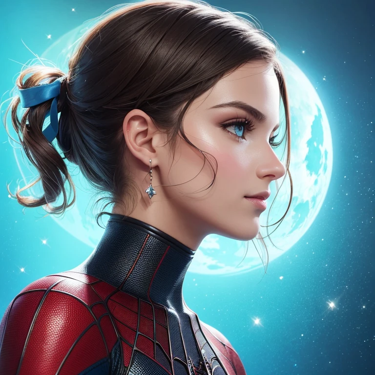 (Award Winning Digital Artwork: 1.3) of (Sketch: 1.3), (Vibrant: 1.3) Spidey, EmmaRob, CGSociety, ArtStation, (Saturation: 1.3), (Close Portrait: 1.3), (Female: 1.4), (beautiful: 1.4), (charm: 1.3), handsome, calendar pose, perfect detailed eyes, studio lighting, themed background