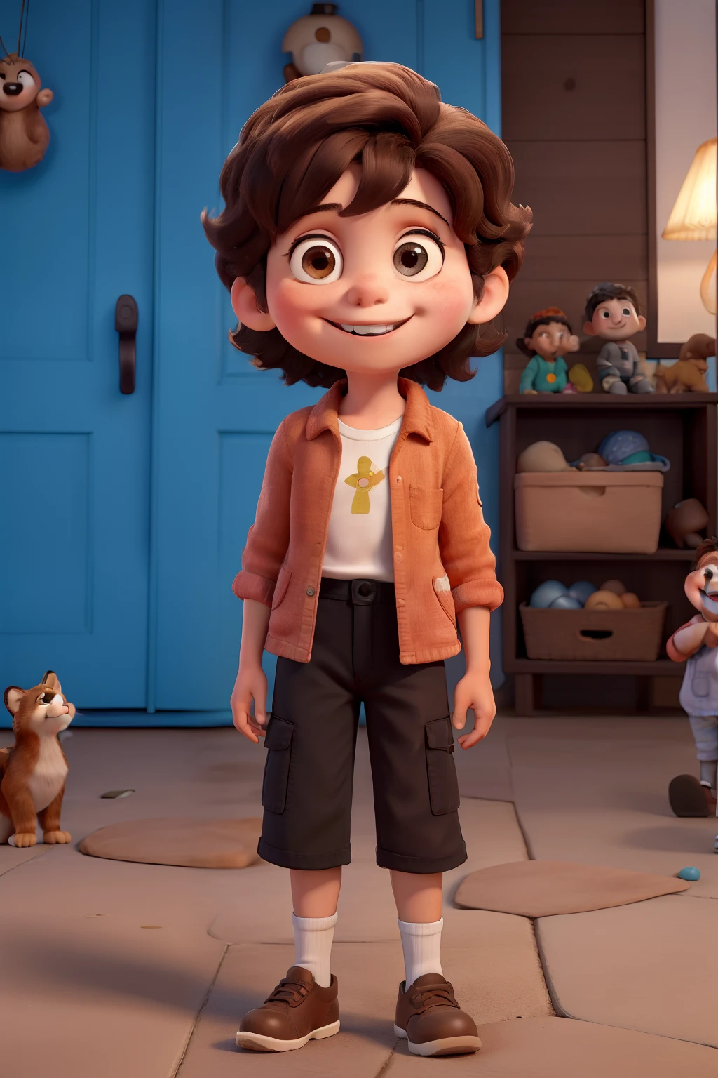 1menina segurando um menino de 3 anos no colo, os dois com pele clara, ela com uma blusinha branca manga longa e gola, cabelo longo com luzes loiras,is smiling,The boy has light brown hair and is wearing a black long-sleeved blouse,tambem esta sorrindo.