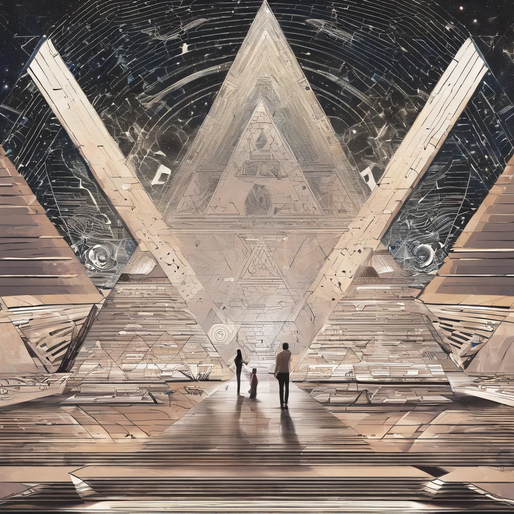 ((ambiance hypnotique)), Deux momies égyptiennes à l’intérieur d’une pyramide, Deux hommes qui ont l’air de danser, (effet psychédélique), représentation des dieux egyptiens,
