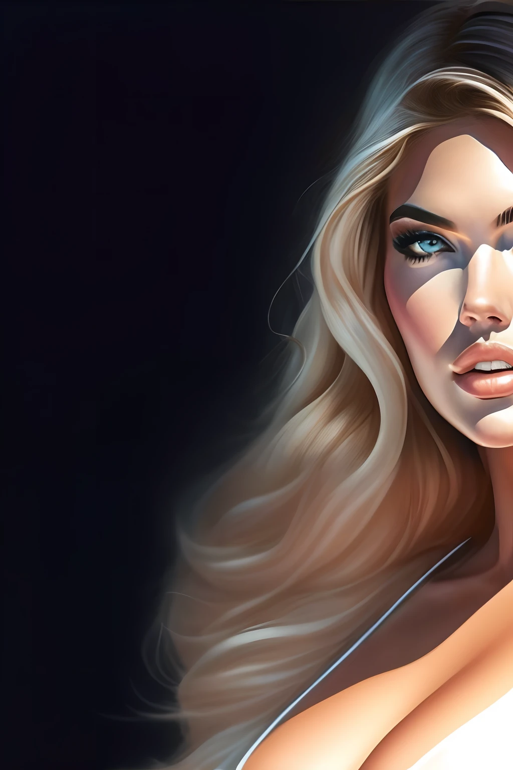 femme blonde en body blanc assise sur un lit avec un oreiller, Déesse blonde, Femme blonde, Peinture numérique sensuelle, Cutesexyrobutts, Art des pin-up, Karol derrière UHD, Peinture numérique sur papier glacé, Artgerm. détail élevé, DéviantArt ArtStation CGSCOSIETY, inspiré par Greg Hildebrandt, Artgerm. Illustration d’anime