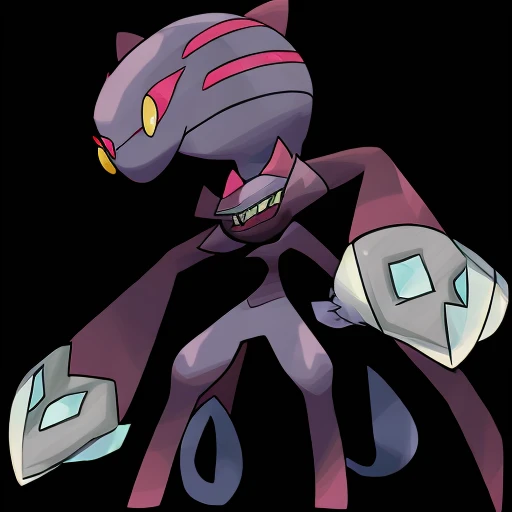 pkmn, devil girl, ogre, black background,