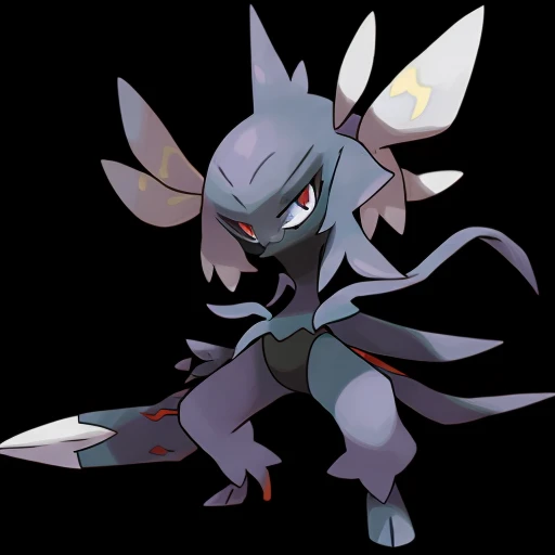 pkmn, devil girl, ogre, black background,