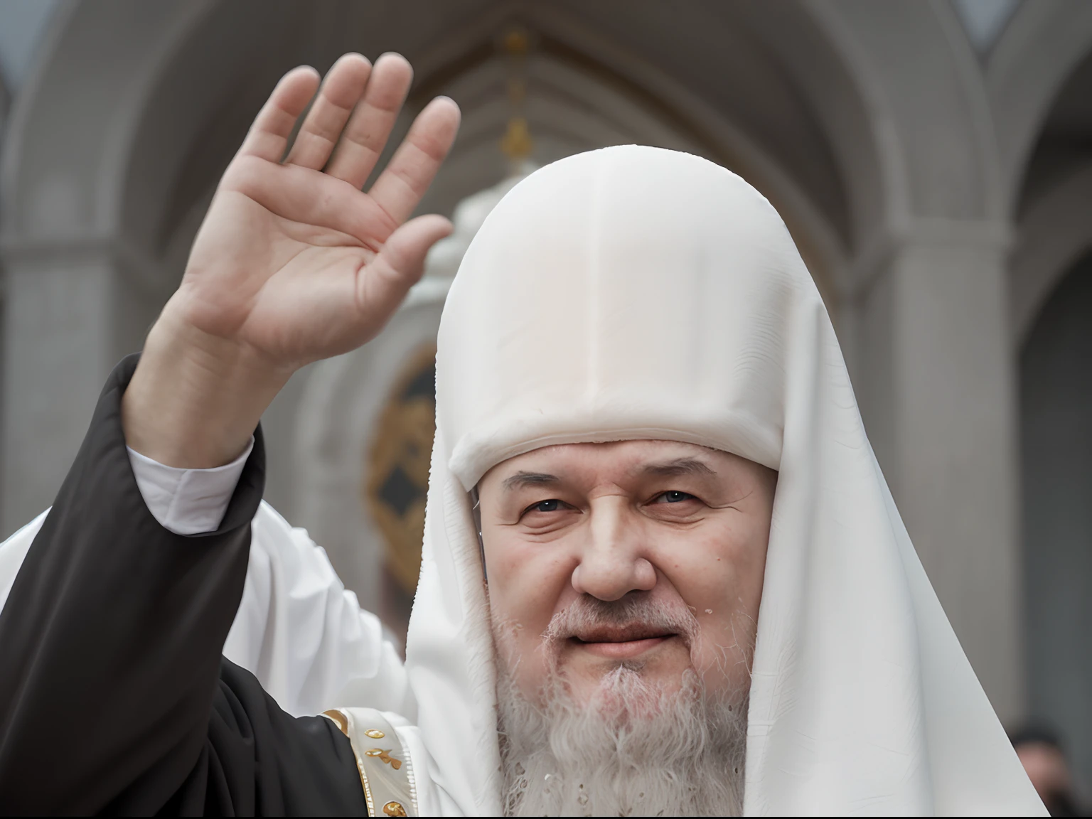 Patriarch Kirill waves his hand