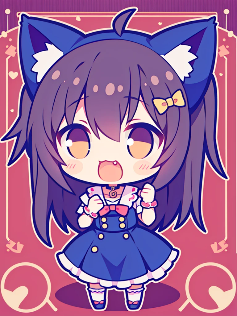 Cute anime li with cat ears characters