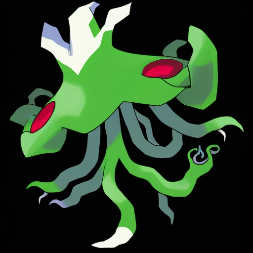 pkmn, black background, tentacles, helmet,