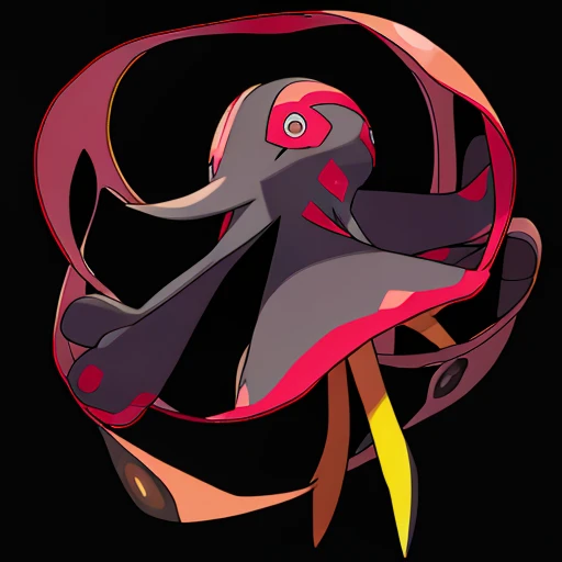 pkmn, black background, tentacles, clothes,