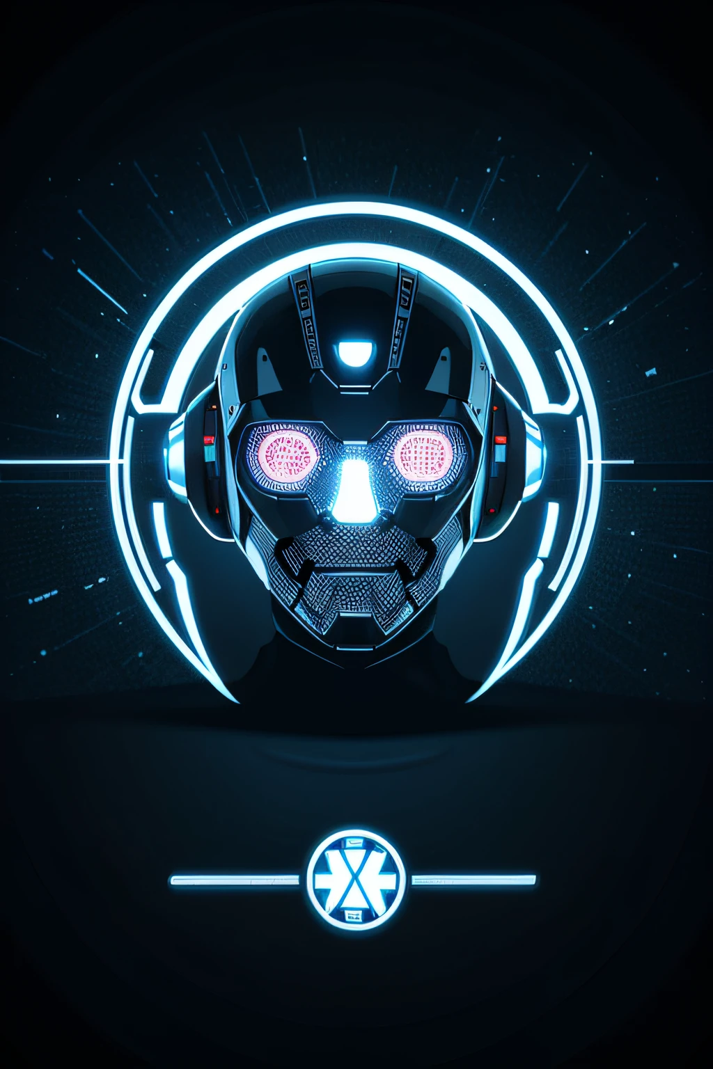 artificial intelligence robot logo design vector art background iceland