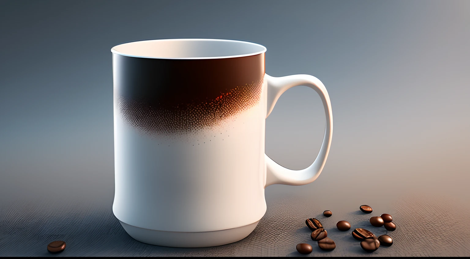 coffee mug, ArtStation Style, Digital Art, hyper detailed, hyper realistic, whitebackground, Unreal engine, png 8K, Depth of field