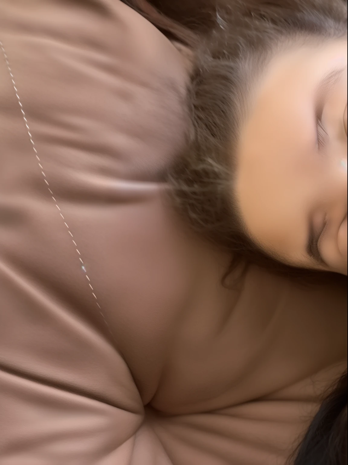 25 yo crawling nude girl sneezing, bottom view