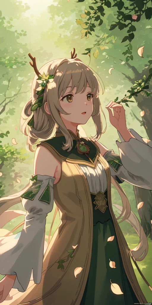Masterpiece, best quality, (very detailed CG unity 8k wallpaper) (best quality), (best illustration), (best shadows) Nature&#39;s delicate leaves petals of various colors falling in the air light Tracking, super detailed --v6