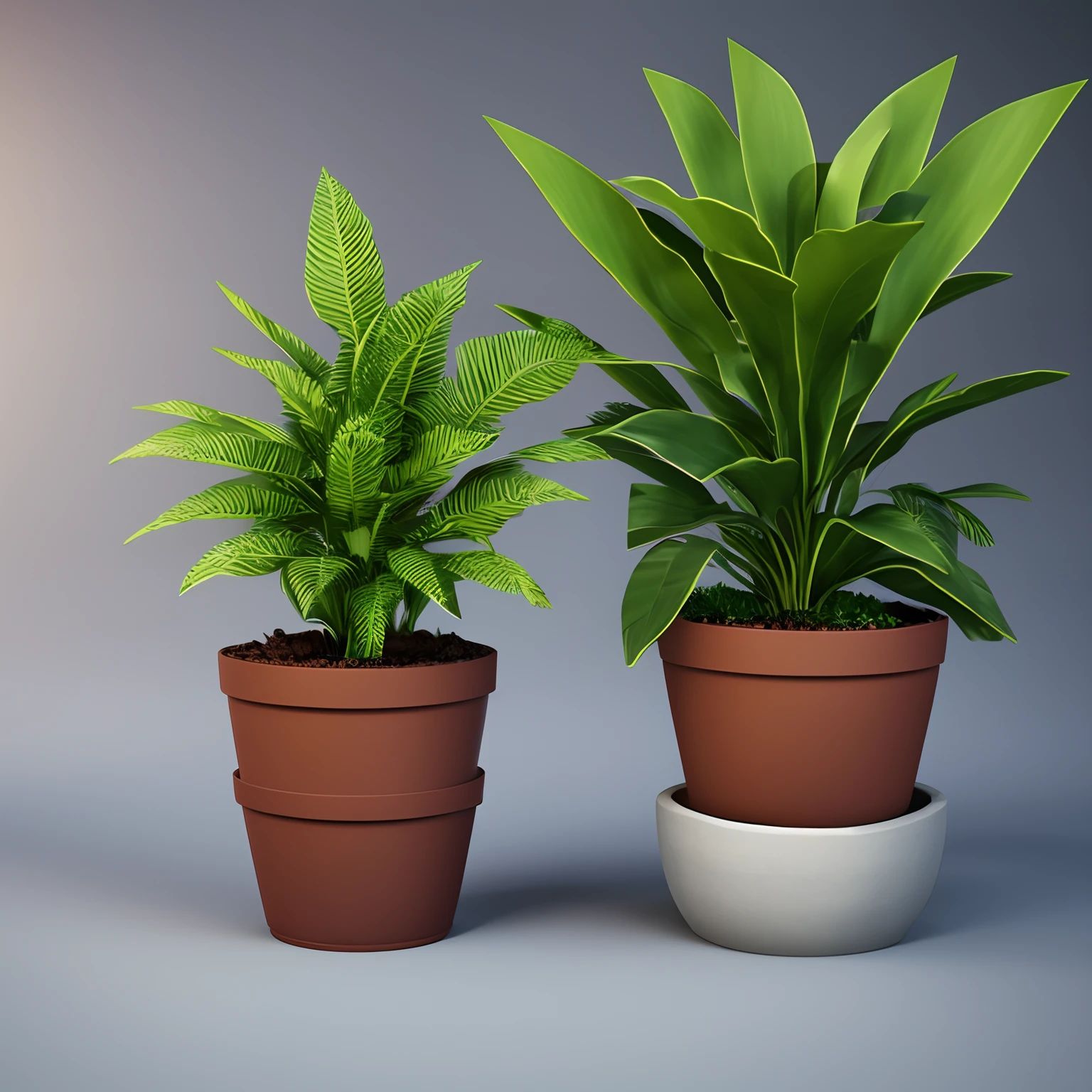 potted plant, game asset 3d, detailed muzzle, 3d octane render, funko