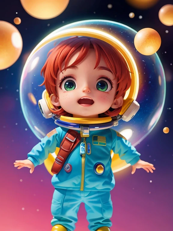 Entire body outside the space，um menino astronauta，，alegria，regozijar，qualidade perfeita，Clear focus（Desordem - Home：0.8）， （tmasterpiece：1.2） （realista：1.2） （Bokeh） （melhor qualidade） （Pele detalhada：1.3） （Detalhes complexos） （8k） （Olhos Detalhados） （foco nítido）,（Divirta-se）