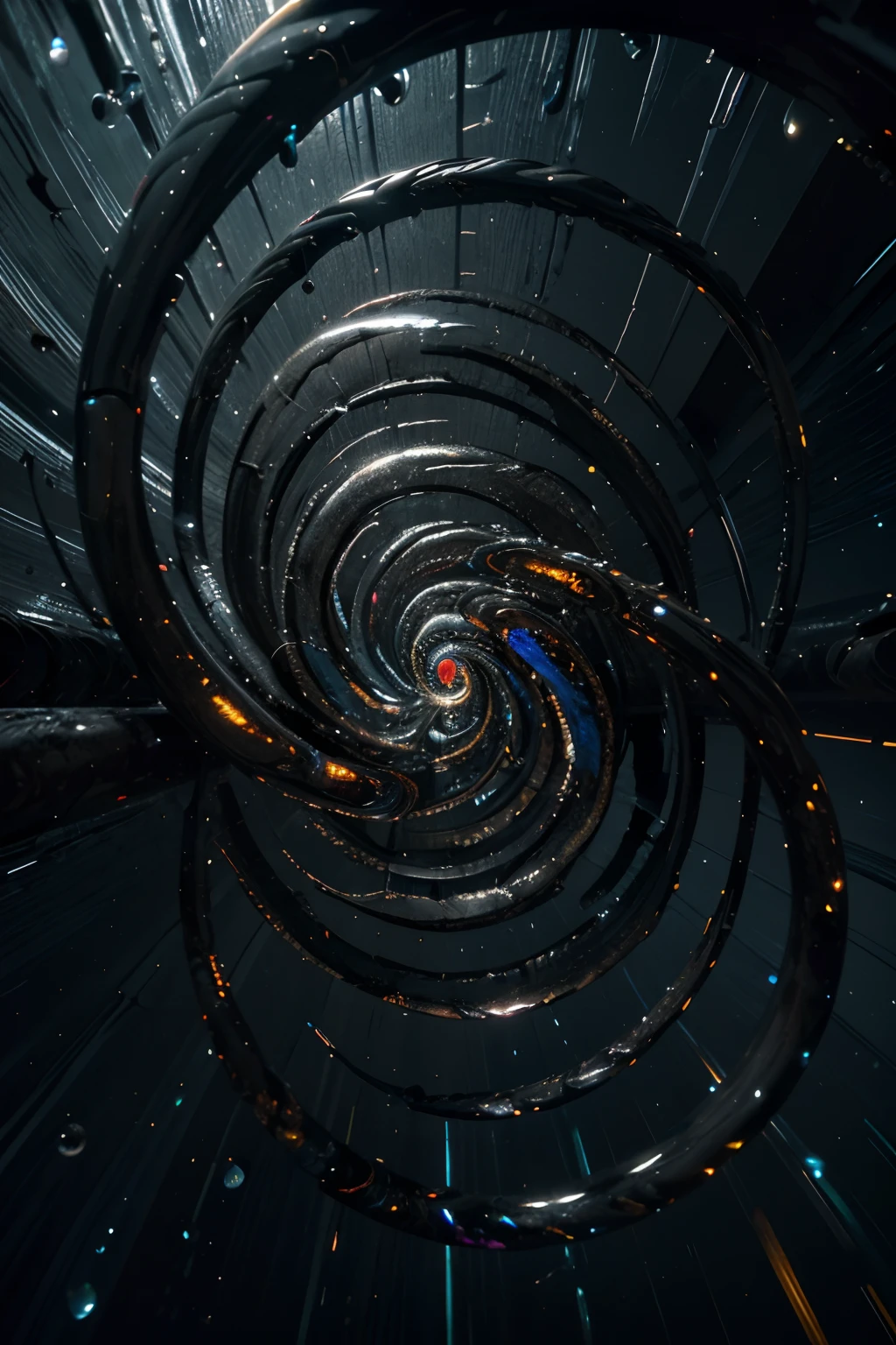 (best quality,4k,8k,highres,masterpiece:1.2),ultra-detailed,(realistic,photorealistic,photo-realistic:1.37),freeform ferrofluids,swirling black frequency,dark chaos,dynamic movement,abstract patterns,viscous liquids,twisting tendrils,reflective surfaces,organic shapes,mysterious energy,magnetism,nanotechnology,aesthetic complexity,vibrant colors,deep blacks,luminous highlights,fluid dynamics,fascinating textures,intricate details,motion blur,contorted shapes,mesmerizing flow,unpredictable formations,dim lighting,dynamic composition,emerging structures,ethereal beauty,subtle gradients,interplay of light and shadow,translucent layers,flickering highlights,shimmering iridescence,password geometry,sensual lines,fusion of science and art,metamorphosis of matter.