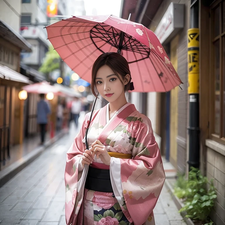 Woman with Japanese umbrella