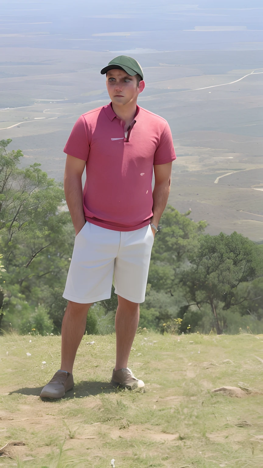 White man standing in the field