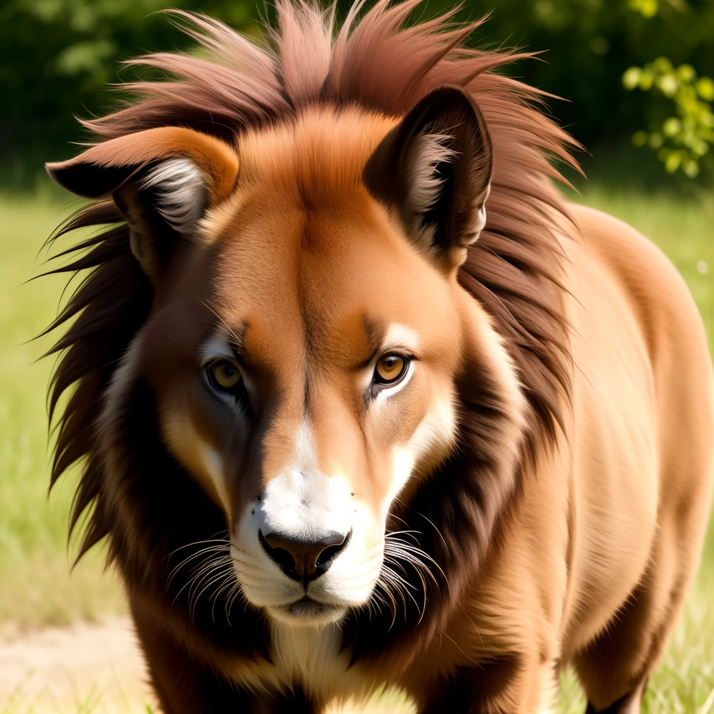 Cree moi un image de kangourous avec une touffe de cheveux roux