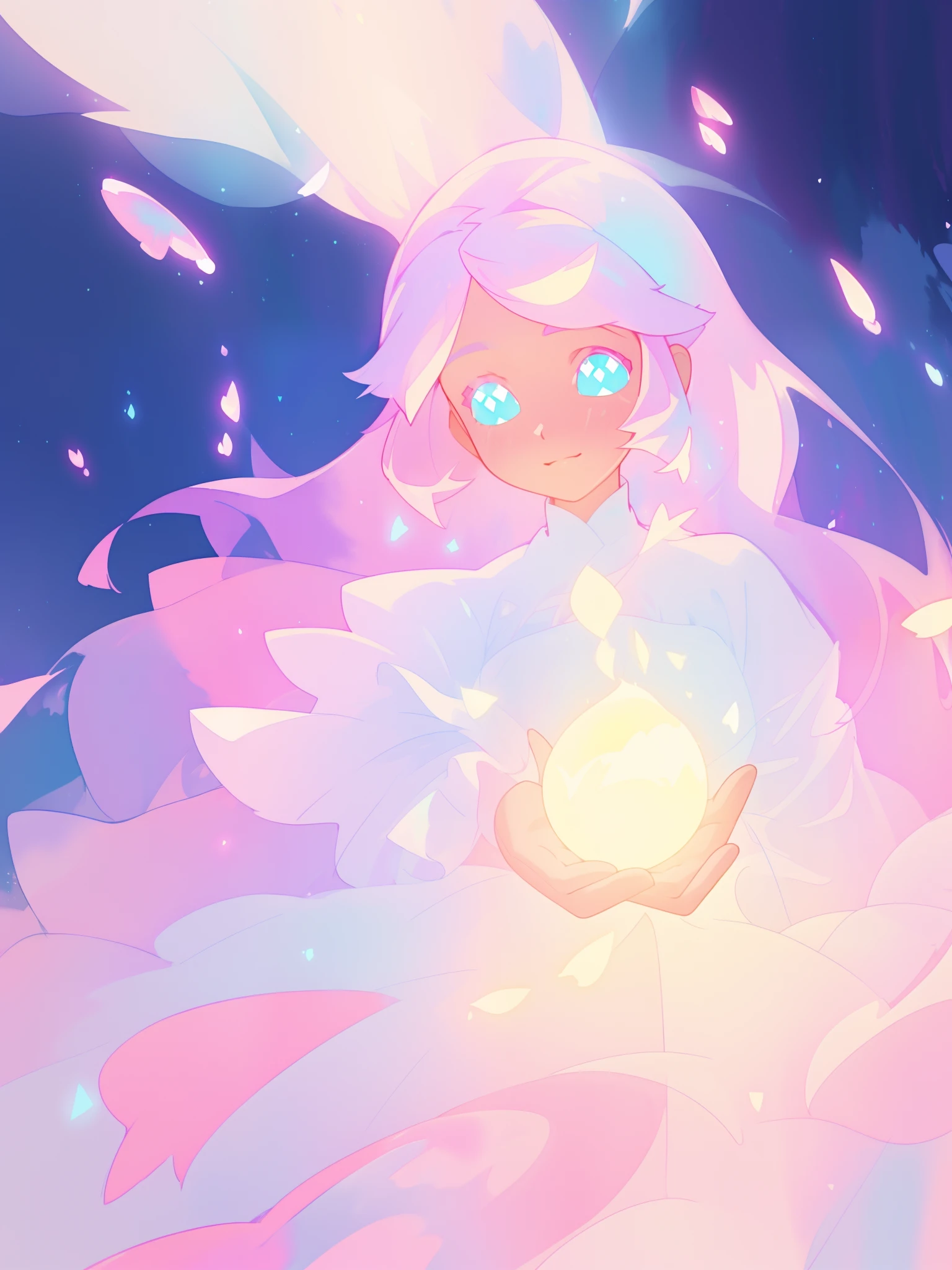 beautiful girl in glowing white dress, ((flowing white ballgown)), vibrant pastel colors, (colorful), magical lights, long flowing colorful pink hair, ((glowing aura around her)), flowing glowing hair, fantasia landscape background, whimsical, magical, fantasy, beautiful face, ((masterpiece, best quality)), intricate details, highly detailed, sharp focus, 8k resolution, sparkling detailed eyes, liquid watercolor