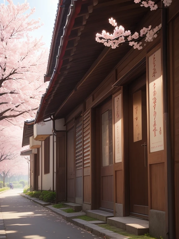 Cherry blossoms and streets, masutepiece, Best Quality, Super Detail