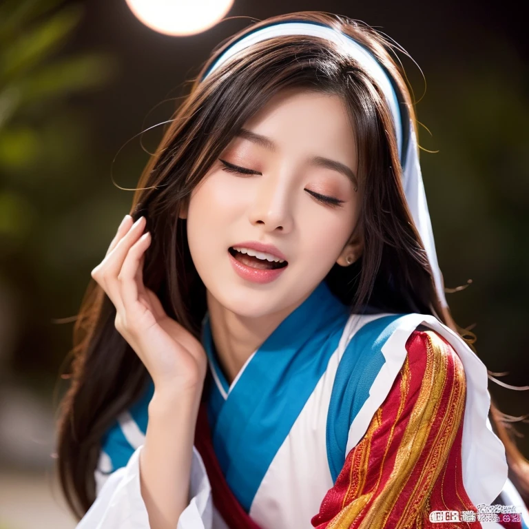 Full Moon Night,Hanph's beauty sat down for the camera,Gracefully turn the pages,Her delicate facial features reveal a perfect face。She has a beautiful and detailed appearance。。。,wearing Hanfu,Colorful colors are even more dazzling。She has long hair and a shawl,Show attraction。It's a realistic photo,Show off the perfect female figure and charm。The perfect expression of the charm of clothes。Three fingers of the molester are inserted into the smeared with a powerful aphrodisiac, and the pleasure of being moved recklessly closes both eyes with a face that is dyed crimson so much that even the ears seem abnormal.『feels good〜 more more Ikiso orgasm orgasm I'll go〜』- She screamed and reached a fierce climax。