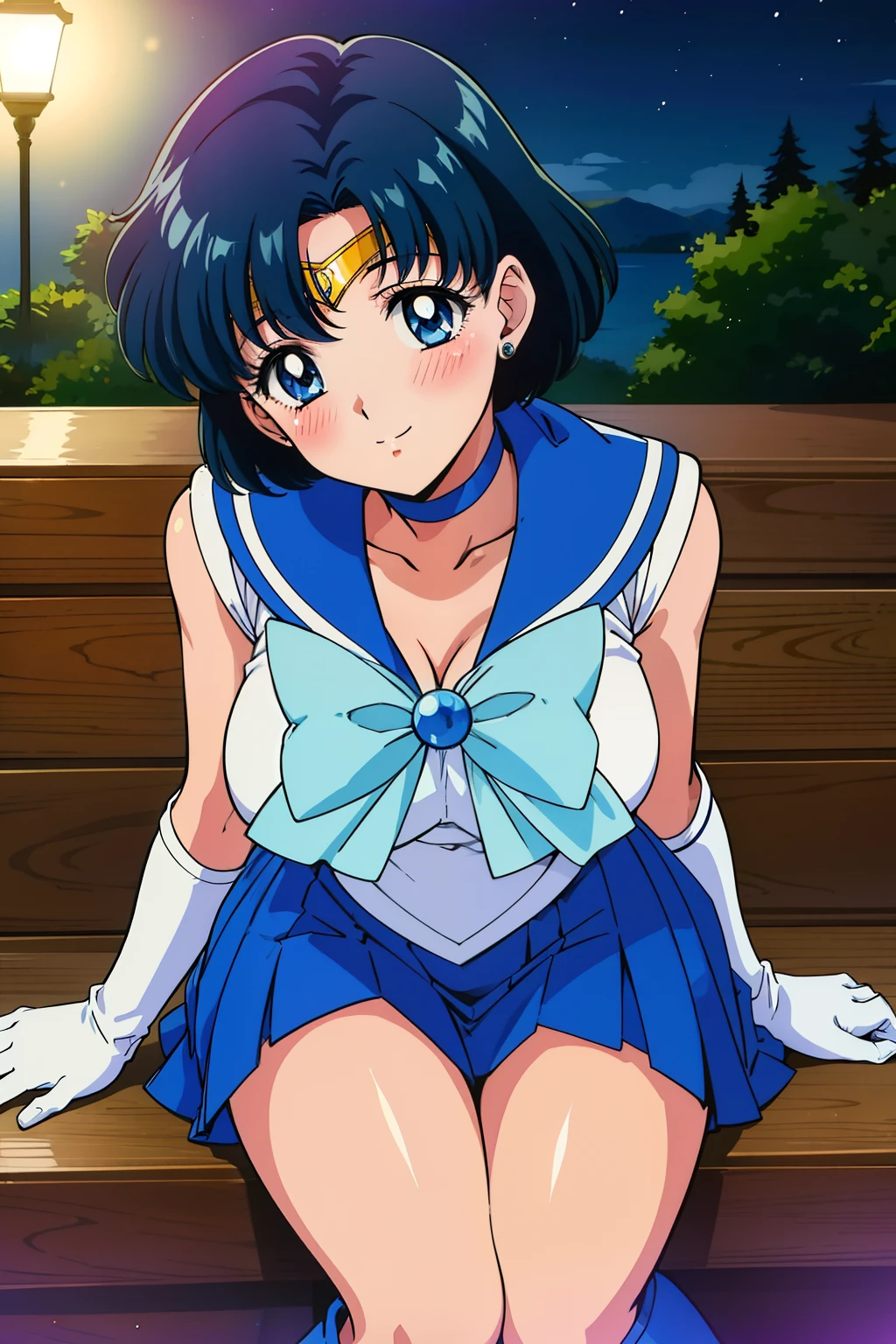 (masutepiece, best quality, highly detailed, high resolution, beautiful detailed eyes:1.2), 1990s \(style\), retro artstyle, old School Shoujo, Tomoe Hotaru, (Sailor saturn, Purple sailor collar, Purple skirt, Maroon bowtie, Maroon back bow, Purple choker, Purple boots, circlet:1.1), 1girl, short hair, small chest, blush, open mouth, (pantyshot:1.2), wind lift, sexy pose, outdoor,