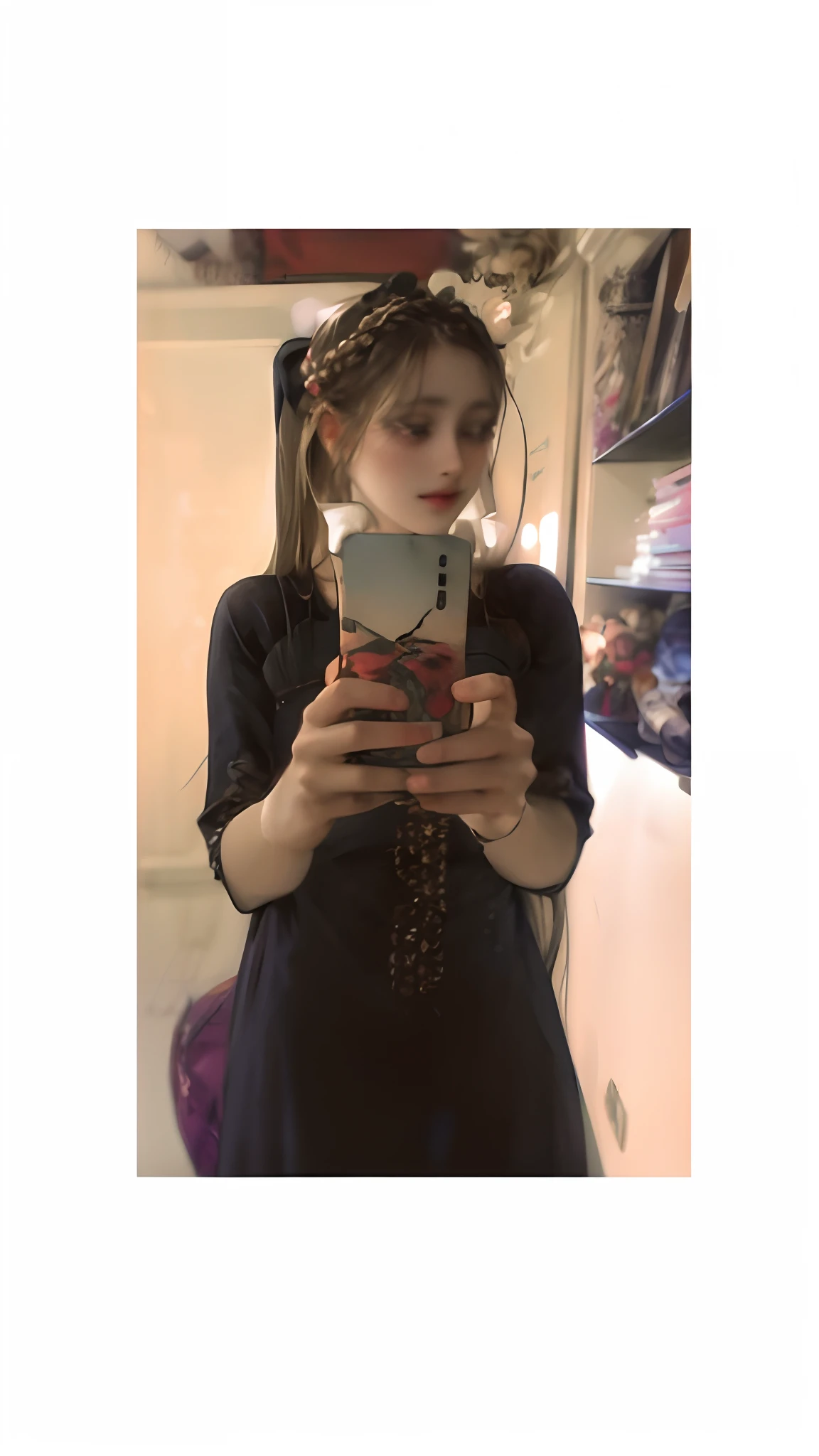 (absurdres, highres, ultra detailed), 1girl, solo, mature, (very long hair, blonde hair), Baroque, long dress, long sleeve, elegant, colorful, highest detailed, upper body