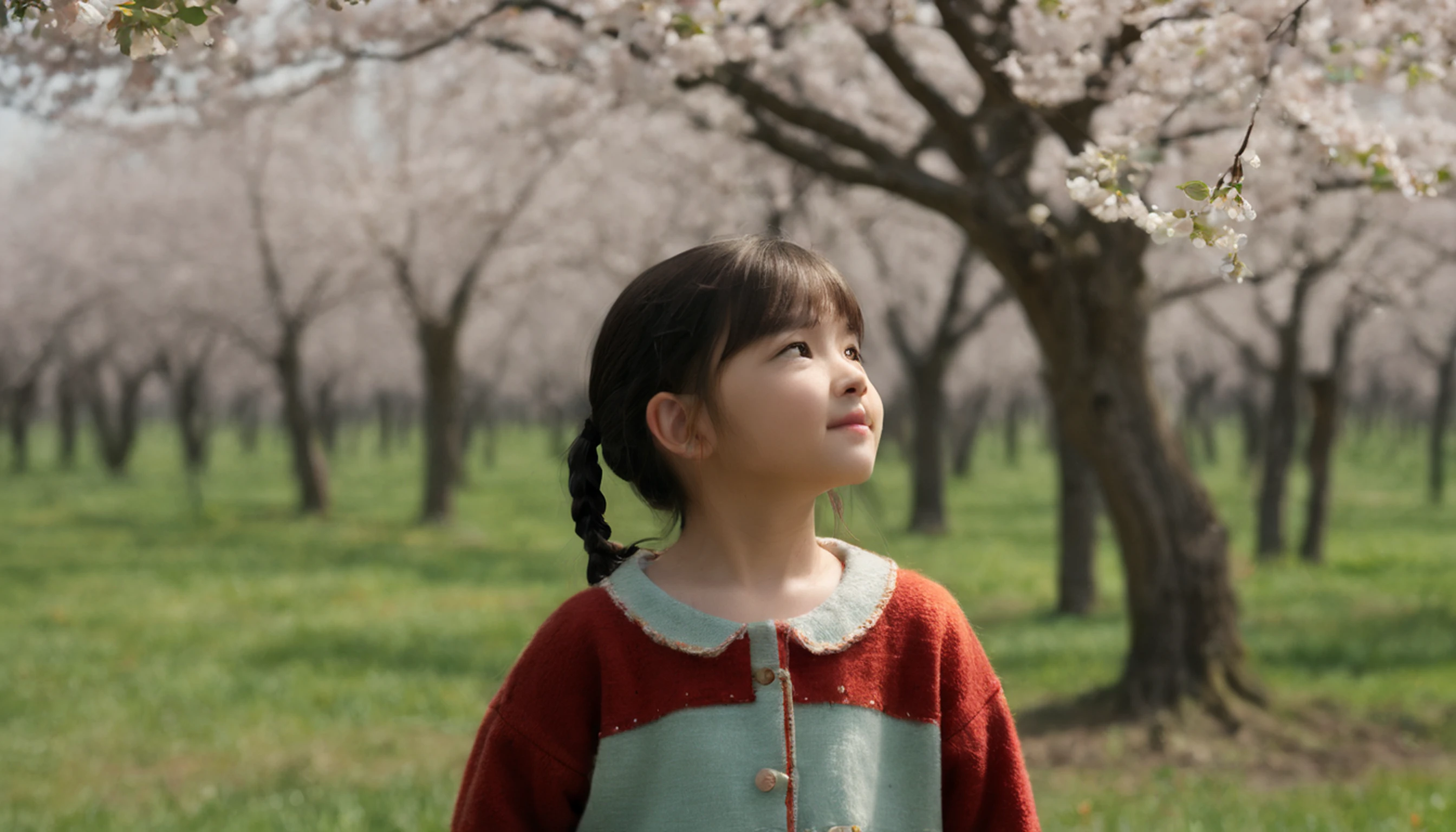 Vasta foto de paisagem, (vista de baixo, The sky is above and the open field is below), A *********** standing in a field of cherry blossoms looking up, (lua cheia: 1.2), (raios: 0.9), (nebulosa: 1.3), montanhas distantes, Árvores BREAK Crafting Art, (Luz Quente: 1.2), (Vagalumes: 1.2), Luzes, Muito Roxo e Laranja, Detalhes Intrincados, volumeric lighting, Realismo BREAK (Obra-prima: 1.2), (melhor qualidade), 4k, ultra-detalhado, (dynamic compositing: 1.4), detalhes muito detalhados e coloridos, (rainbow colors: 1.2), (bright illumination, Atmospheric Illumination), sonhador, magica, (solo: 1.2)