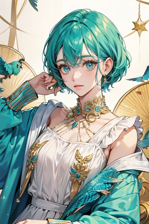 parakeet human; glitter
