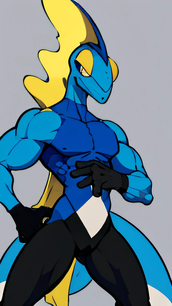 k hd , k hd ,MLP fanart, High-quality fanart , Alone, 1 boy, hairy pubic hair , furry male , Adult , body muscle , tonedbody , muscular character, Super buff and cool, heavy muscular figure, sexy muscular body, musculous , large muscle, tear drop, exaggerated muscle physique, Exaggerated physique , Lean and muscular, large muscle, Ordinary Inteleon face , Inteleon full body portrait , large bulge , Wear briefs , Wear tight clothing , Bodybuilding posture ,Bulging muscles ,The crotch is large and prominent , A little NSFW