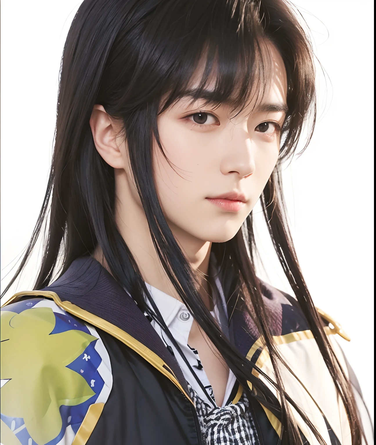 A close up of a woman with long hair wearing a jacket - SeaArt AI