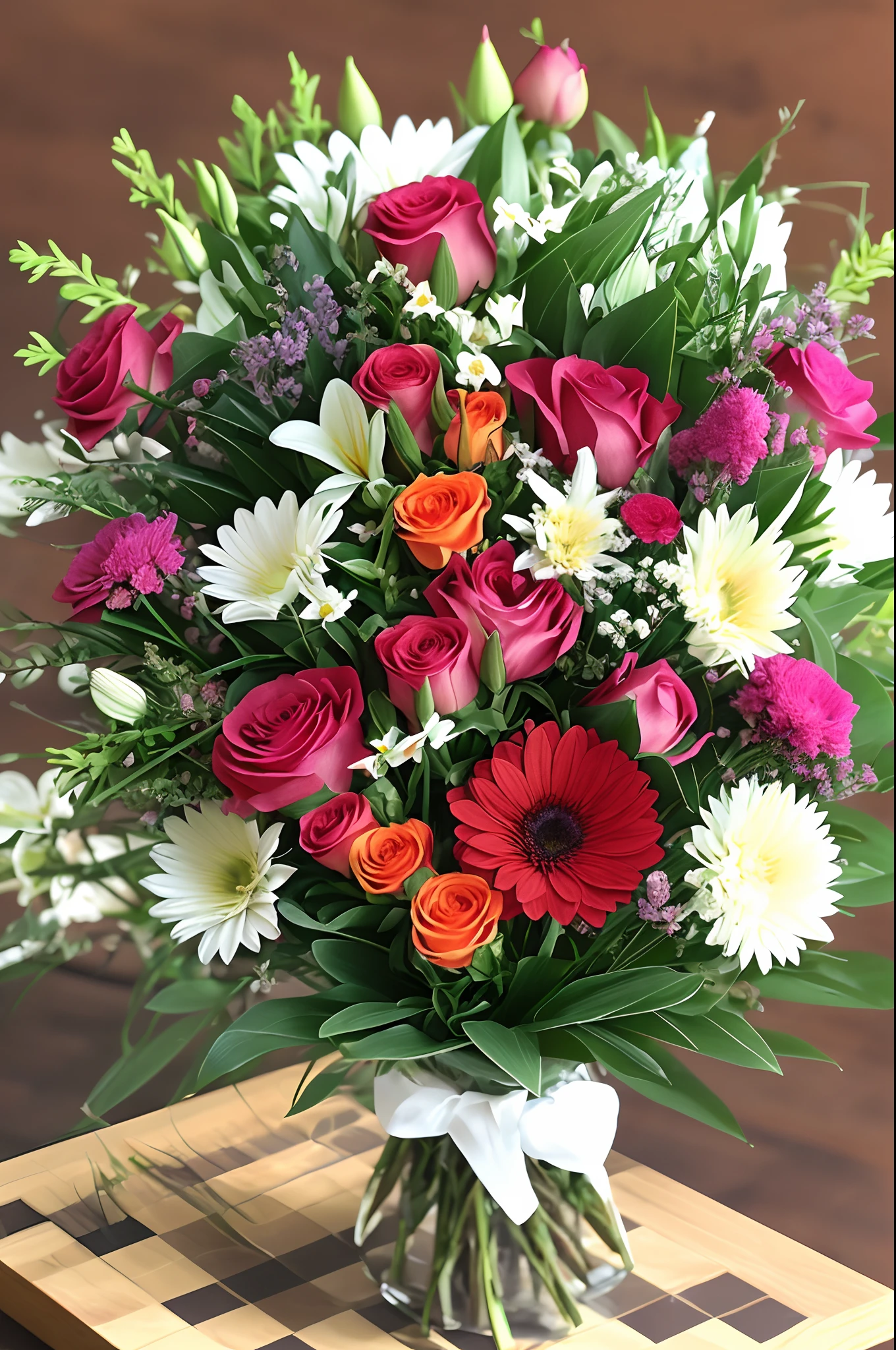 flower bouquet　chessboard
