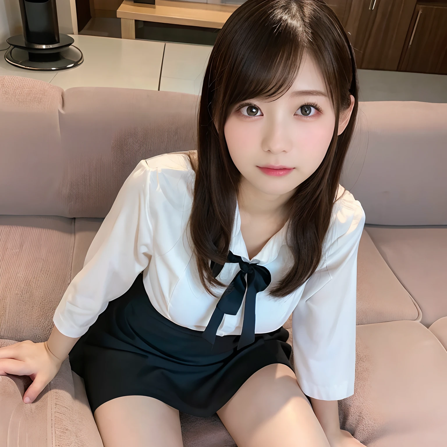 (Best Quality,4K,8K,hight resolution,masutepiece:1.2),Ultra-detailed,(Realistic,Photorealistic,Photorealsitic:1.37),cute-style,skirt by the,dian,Dribbling High Detail 8K,Studio Lighting - V 6, Real life girls, portrait of a japanese teen, Angle from below, stockings