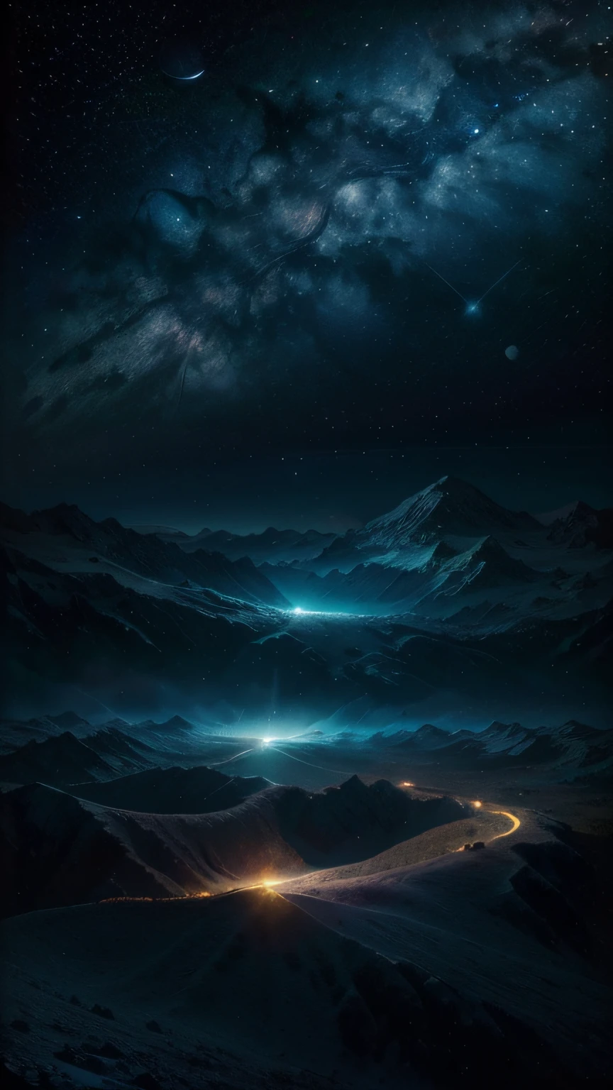 Art Upgrade Mode 11:16:44 ((best qualityer)), ((tmasterpiece)), (A detailed), (Fantasy illustration: 1.3), Moon Night, pastelcolor, View from the Hubble Space Telescope, Ultra photo realsisim (Space landscape with stars( Detailed:1.3), (A high resolution:1.2)