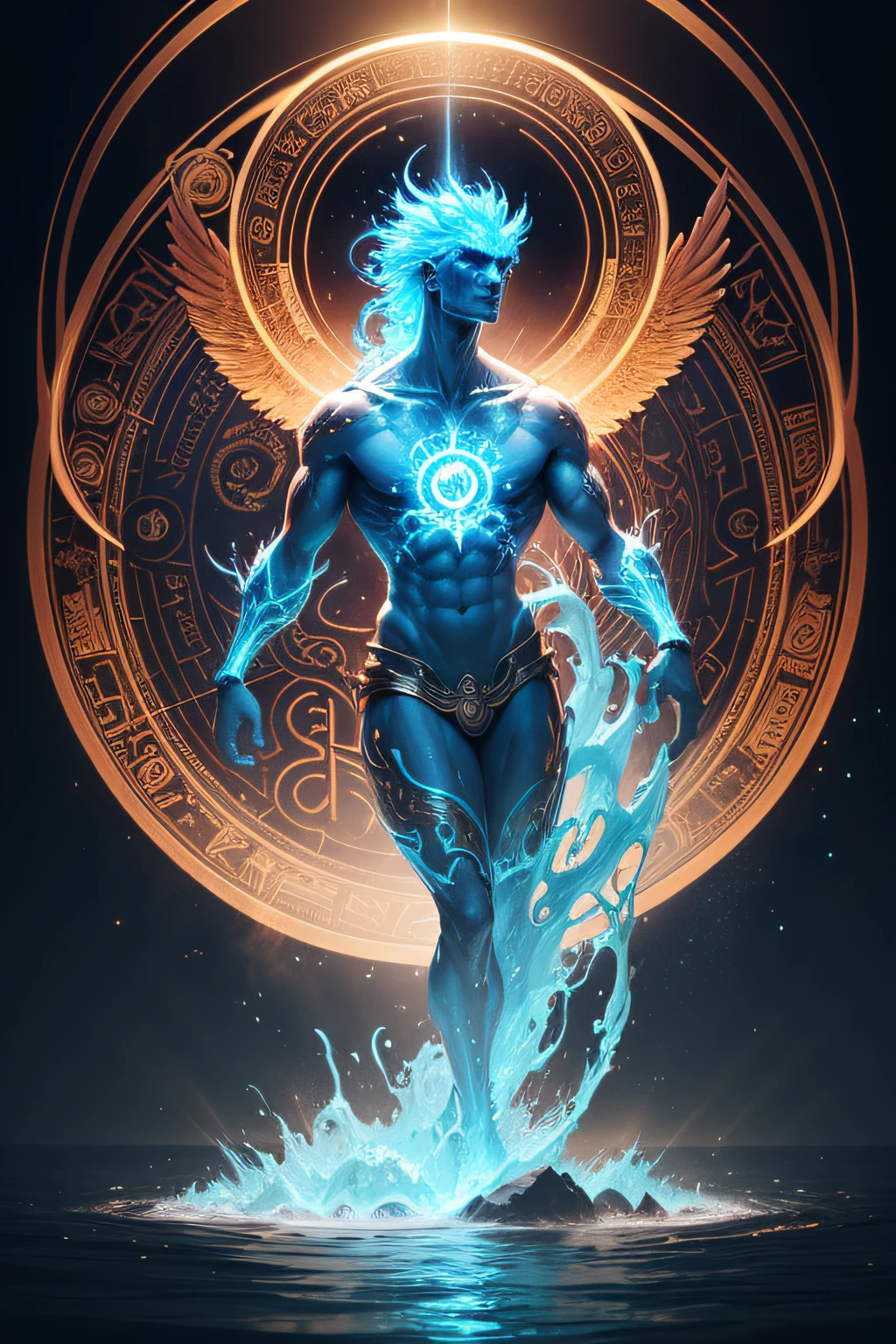 Imagine artwork that depicts a legendary creature emerging from a golden magical whirlpool. A criatura, agora reavivada, is the focal point of the image, emanando uma aura de poder.
The setting is a magical place surrounded by ancient runes and mystical symbols. The environment is filled with a resplendent energy that marks the creature's rebirth.
Renascimento, Legendary creature, Magic Whirlpool, Mystical symbols, energia resplandecente.