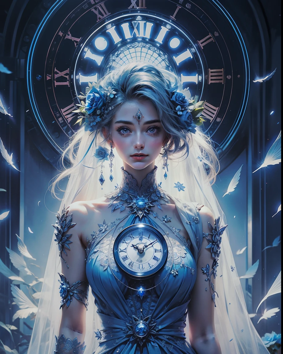 ((mystery, Fantasy)), ((A in time for a lonely clock tower)), Intricate details illuminated by a soft, eerie glow, (The minute hand of the clock moves accurately, The hour hand continues in a constant rhythm, Mark the passage of time),destination, (Time seems to bend and twist, Disorientation and creating a sense of wonder),
An atmosphere of mystery and intrigue,
(masterpiece, Highest quality), Dynamic Angle, (Sharp focus), (Calm colors, Dim color, Calm tone:1.3),