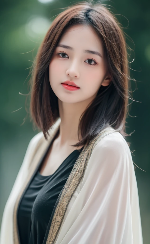 ((Best Quality, 8k, Masterpiece: 1.3)), Focus: 1.2, Perfect Body Beauty: 1.4, Buttocks: 1.2, ((Layered Haircut)), (Wet Clothes: 1.1), (Rain, Street:1.3), (Breasts: 1.2), (Hanfu: 1.2), Bare Shoulders, Bare Legs, Highly Detailed Face and Skin Texture, Fine Eyes, Double Eyelids, Whitened Skin, Long Hair, (Shut Up: 1.5), (Bokeh Background: 1.5), Big Breasts