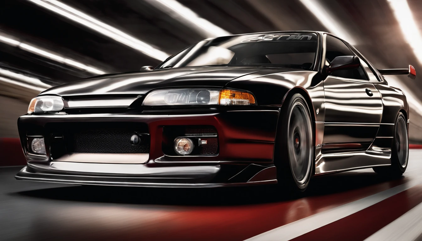 Imagine a captivating scene where a Nissan R33, a symbol of automotive prowess, races down a track with exhilarating speed. Bring the spotlight to the car, emphasizing its sleek design and the iconic features that define the Nissan R33.
Zoom in on intricate details, highlighting the precise lines of the R33's body, the aerodynamic elements, and the dynamic curves that make this car a marvel. Capture micro-details like the gleam of its headlights, the fine details of the rims, and the character of the exhaust system, showcasing the craftsmanship of this high-performance vehicle.
Employ a panning shot technique to convey a sense of motion, intentionally blurring the background to underscore the intensity of the race. Infuse streaks of color in the backdrop, indicating the rapid movement of the Nissan R33 as it dominates the track.
Consider the racing environment, whether it's a modern circuit or a scenic road, and include details like tire marks or dust to enhance the realism of the scene. This detailed prompt aims to inspire a visually captivating depiction of a Nissan R33 racing down a track, emphasizing intricate and micro-details, with a background deliberately blurred to capture the dynamic speed of the race.