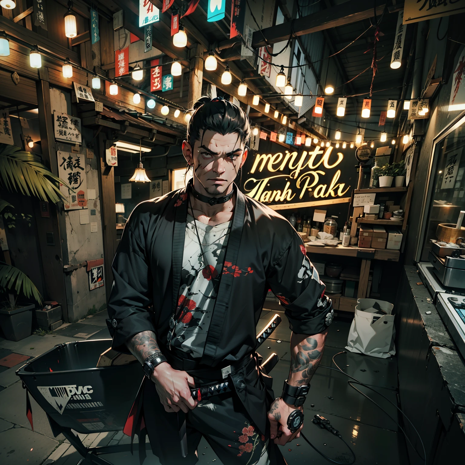 （Very detailed 8K wallpapers），tema guerra，terror, coberto de sangue（Ninja Japan）foto lateral （Hiperdetalhamento), olhos ardentes，（Coloque a Armadura de Fogo），Mecanizado，（Mechanical frame），mechanicalparts：1.2，Use uma katana，Eldritch，O mundo sombrio，dark series, Logo, 2D, violeta, estilo ninja, retrato de um, japanesepopartstyle, minimalismo, illustartion, arte vetorial