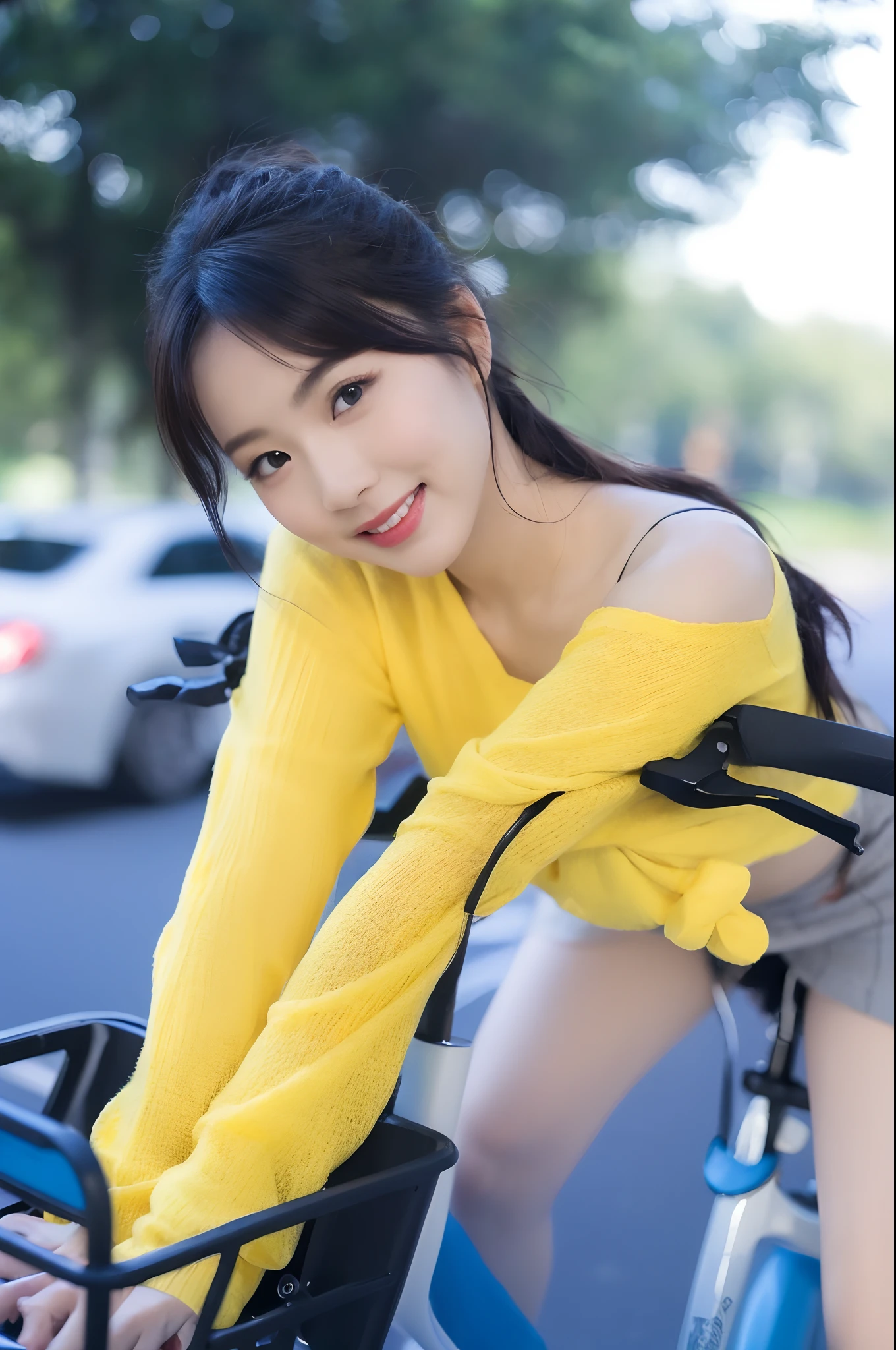 （8K，RAW photos，best qualtiy，A high resolution：1.1），（hyper realisitc：1.4），（realisticlying，realisticlying：1.3），the soft light，，Girl，photorealiscic face，photorealistic body，Realistic skin，absurderes，tmasterpiece，（adolable：1.8），（The large：1.2），Detailed black eyes，innocenteyes，Blushlush，mini-skirts，cinematic lighitnglamplight，filmgrain，jewely，耳Nipple Ring，（（mid hair：1.1）），（（Floating Hair Novafrog Style）），cherry colored lips，shairband，Hair Bow，pony tails，closeup cleavage，looking-at-viewer，long whitr hair，The upper part of the body，Open lips，Top Teeth，（smile eyes：0.6），（grinning smile），depth of fields，The background is blurred out，Eye focus，Bokeh，年轻，85mm lens，f/ 1.4，profesional lighting，年轻，Portrait，photon maping，Radio City，physically-based renderingt，Asians，squatt，panties shot