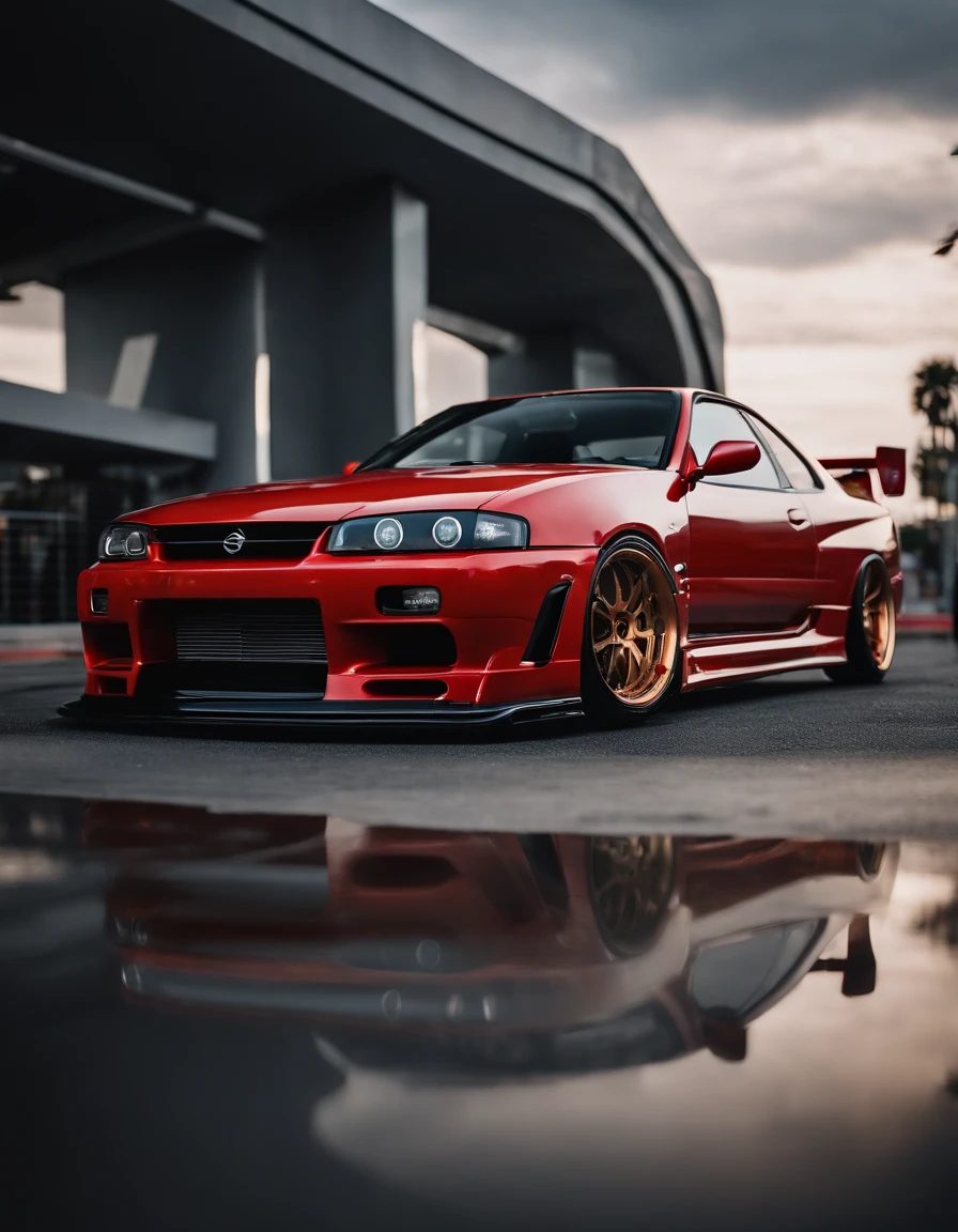 Picture a striking scene featuring a meticulously lowered and modified wide-body Nissan R33, embodying automotive artistry with its customized details. Zoom in on micro-details, capturing the intricacies that set this modified masterpiece apart.
Highlight the lowered stance of the R33, showcasing the precision of its suspension modifications and the way it hugs the road. Capture the wide-body transformation, emphasizing the flared fenders and the bespoke design that enhances the car's aggressive and unique aesthetic.
Focus on the customized elements such as the intricately designed rims, meticulously painted brake calipers, and any personalized decals or graphics that contribute to the car's individuality. Explore the micro-details of the body modifications, from the sculpted lines to the carefully chosen materials that elevate its visual appeal.
Consider the lighting, whether it's natural sunlight highlighting the car's contours or artificial illumination emphasizing specific features. Pay attention to reflections on the polished surfaces, showcasing the attention to detail in the car's finish.
This detailed prompt aims to inspire a visually captivating depiction of a lowered and modified wide-body Nissan R33, with a focus on micro-details that showcase the artistry and craftsmanship behind this customized automotive gem.