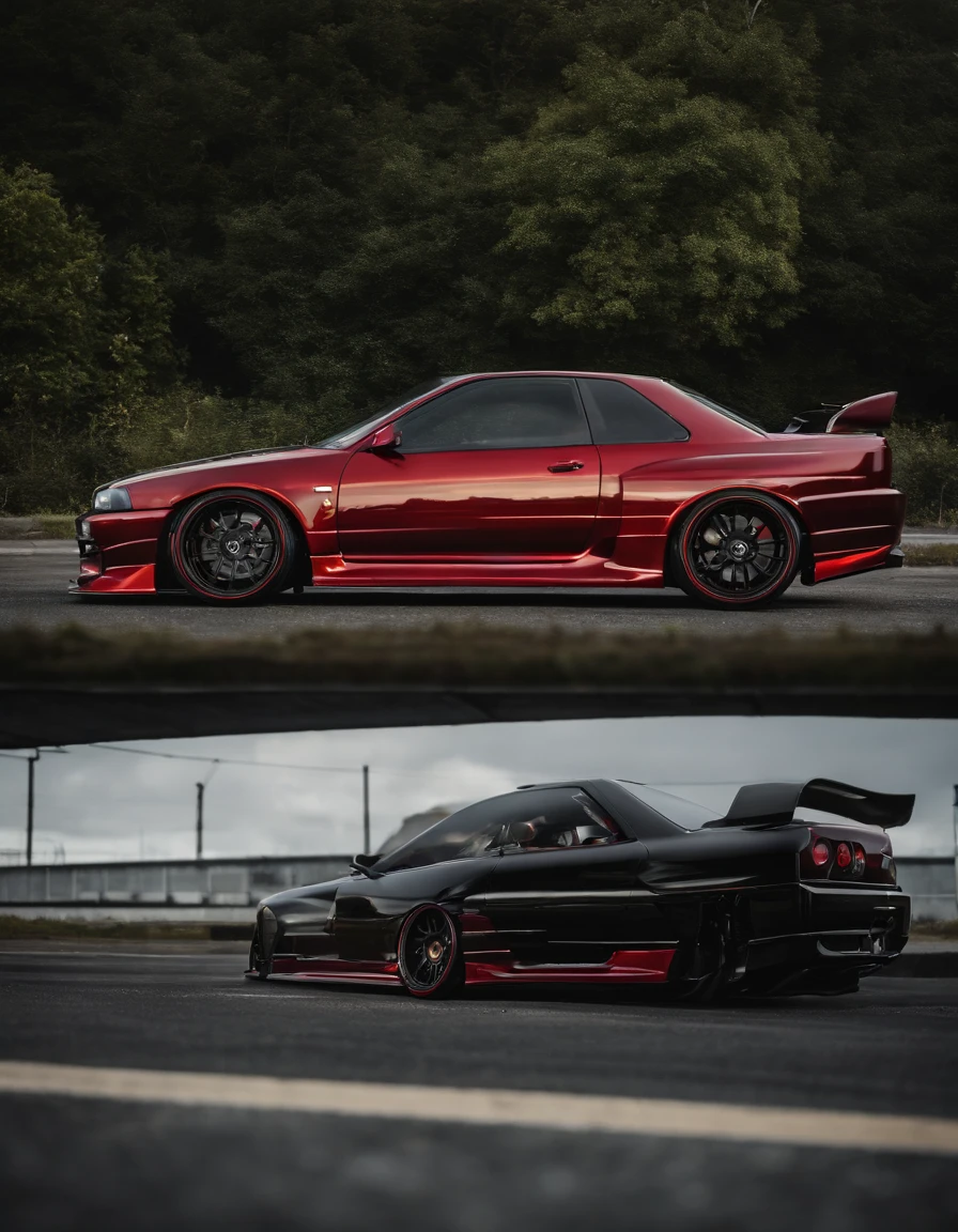 Picture a striking scene featuring a meticulously lowered and modified wide-body Nissan R33, embodying automotive artistry with its customized details. Zoom in on micro-details, capturing the intricacies that set this modified masterpiece apart.
Highlight the lowered stance of the R33, showcasing the precision of its suspension modifications and the way it hugs the road. Capture the wide-body transformation, emphasizing the flared fenders and the bespoke design that enhances the car's aggressive and unique aesthetic.
Focus on the customized elements such as the intricately designed rims, meticulously painted brake calipers, and any personalized decals or graphics that contribute to the car's individuality. Explore the micro-details of the body modifications, from the sculpted lines to the carefully chosen materials that elevate its visual appeal.
Consider the lighting, whether it's natural sunlight highlighting the car's contours or artificial illumination emphasizing specific features. Pay attention to reflections on the polished surfaces, showcasing the attention to detail in the car's finish.
This detailed prompt aims to inspire a visually captivating depiction of a lowered and modified wide-body Nissan R33, with a focus on micro-details that showcase the artistry and craftsmanship behind this customized automotive gem.