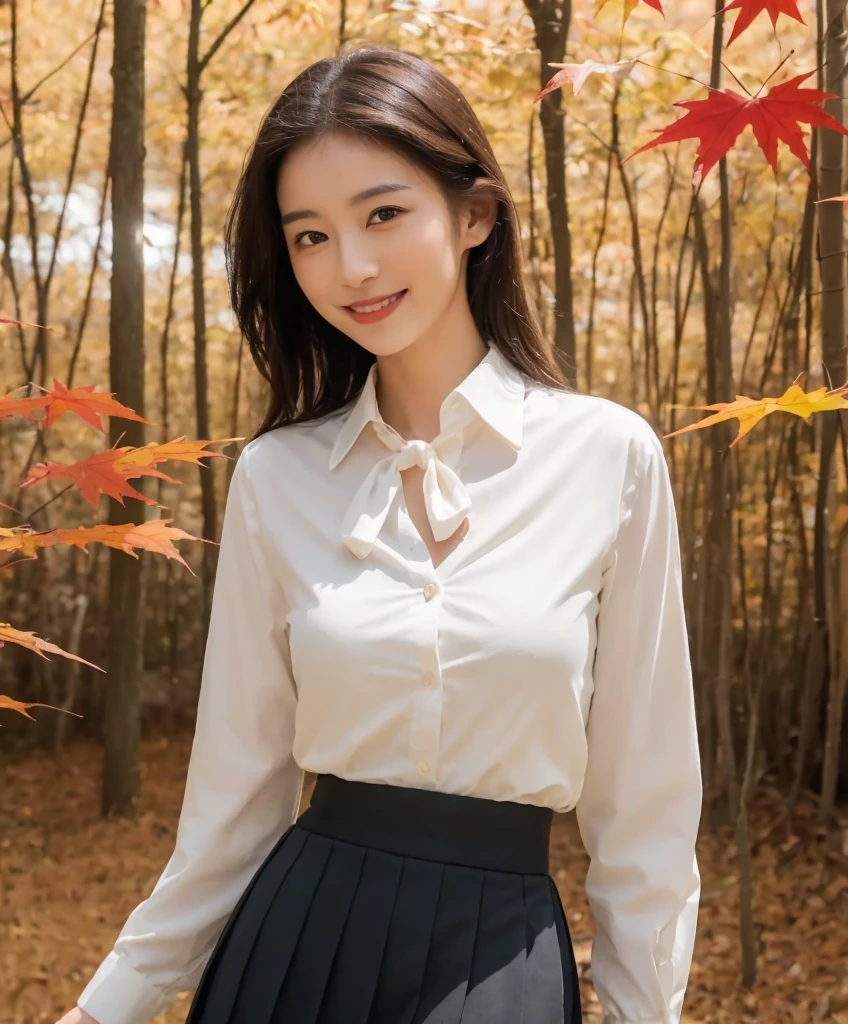 ((Best quality, 8K, Masterpiece: 1.3)), 1 girl, Slim abs beauty: 1.3, (Hairstyle Brown Hair Shortcut, : 1.2), dress: 1.1, Super slender face, Delicate eyes, Double eyelids, Smile, Home, RAW photo，Pursed his lips and smiled